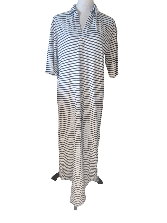 Frank & Eileen Emma Henley Maxi Dress Medium Striped NWOT - Picture 5 of 11